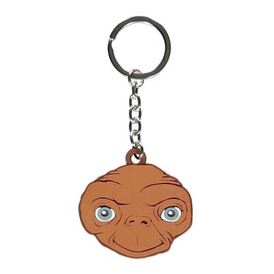 UNIVERSAL E.T. Face Rubber Keychain, Unisex, Brown (KE854204ETX)