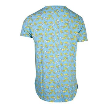 RICK AND MORTY T-shirt à imprimé banane sur toute la surface, homme, très grand, bleu (LS658687RMT-XL) 2