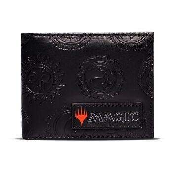 HASBRO Magic: The Gathering Logo avec symboles en relief Portefeuille à deux volets, Homme, Noir (MW074865HSB) 1