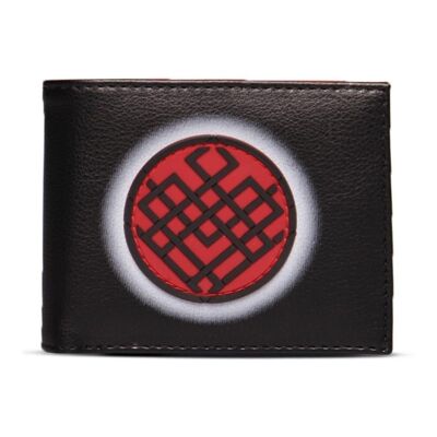 MARVEL COMICS Shang-Chi and the Legend of the Ten Rings Crest Logo Bi-Fold Wallet, Homme, Noir/Rouge (MW250682CHI)