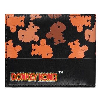 NINTENDO Donkey Kong Color Silhouette Portefeuille à deux volets à imprimé intégral, Homme, Noir (MW254162NTN) 2