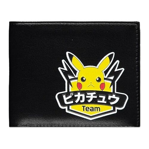 POKEMON Olympics Team Pikachu Bi-fold Wallet, Male, Black (MW327748POK)