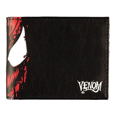 MARVEL COMICS Venom Billetera de dos pliegues con gráficos de colores en dos tonos, Hombre, Negro (MW555648SPN)