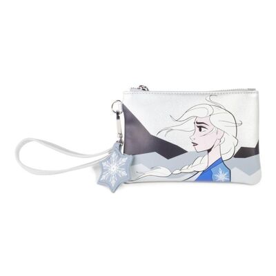 DISNEY Frozen 2 Elsa Porte-monnaie zippé avec dragonne, Femme, Blanc (MW646620DNY)