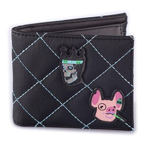 WATCH DOGS Legion Quilted with Patches Bi-fold Wallet, Male, Black (MW780850WTD)