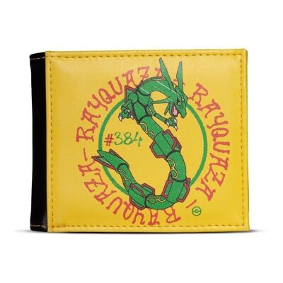 POKEMON Rayquaza #384 Cartera plegable con estampado gráfico, hombre, amarillo/negro (MW861581POK)