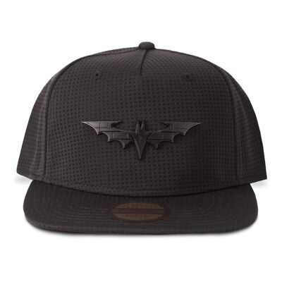 DC COMICS Batman Logo parche insignia de metal novedad gorra, negro (NH470132BTM)