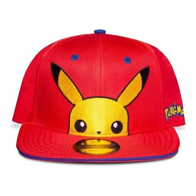POKEMON Pikachua Peekaboo Berretto da baseball Snapback per bambini, rosso (NH878180POK)