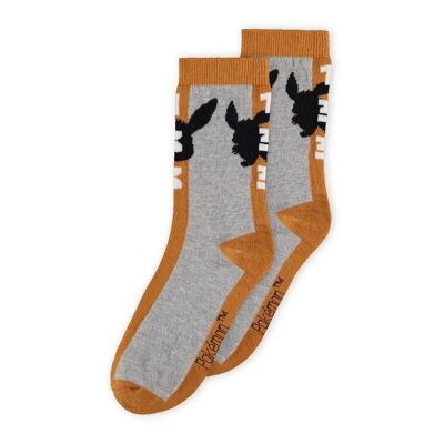 POKEMON Eevee # 133 Chaussettes fantaisie, Unsex, 39/42, Orange/Gris (NS810751POK-39/42)