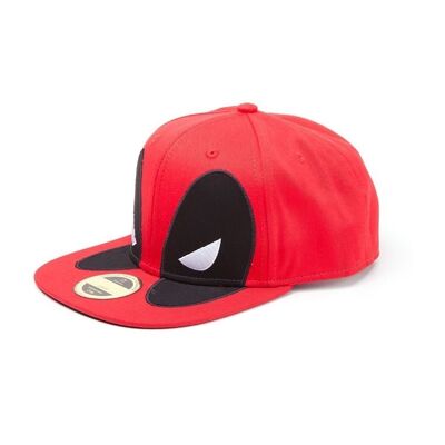 Marvel Comics Deadpool Big Face Snapback Baseball Cap, Rot/Schwarz (SB097581DEA)