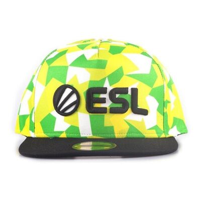 ESL Logo with All-Over Pattern E-Sports Snapback Baseball Cap, Unisex, Mehrfarbig (SB112802ESL)