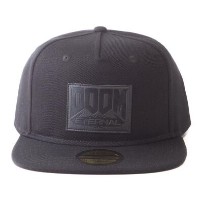 DOOM Eternal Retro Patch Logo Snapback Baseball Cap, Unisex, Schwarz (SB137010DOOM)