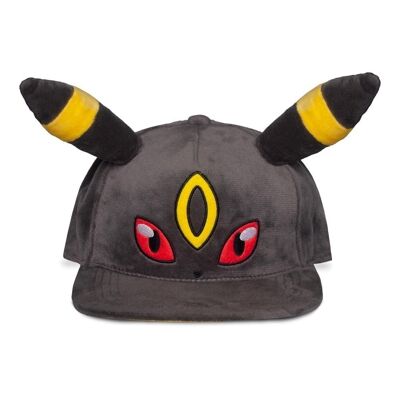 POKEMON Umbreon con orecchie di peluche Cappellino da baseball snapback novità, grigio/giallo (SB265804POK)