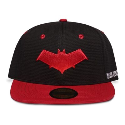 DC Comics Red Hood Logo Snapback Baseball Cap, Schwarz/Rot (SB307721BTM)