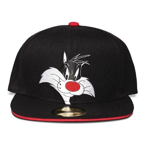 WARNER BROS Space Jam: A New Legacy Sylvester the Cat Snapback Baseball Cap, Unisex, Black/Red (SB373603SPC)