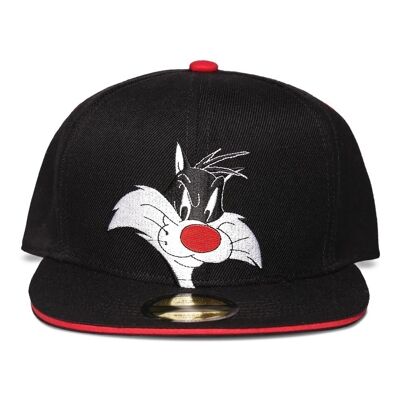 WARNER BROS Space Jam: A New Legacy Sylvester the Cat Snapback Casquette de Baseball Unisexe Noir/Rouge (SB373603SPC)