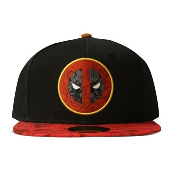 MARVEL COMICS Deadpool Graffiti Logo Snapback Casquette de baseball Noir/rouge (SB454764DED) 1