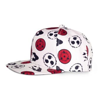 NARUTO SHIPPUDEN Casquette de baseball Snapback à motif de symboles, blanc/noir (SB776541NRS) 2