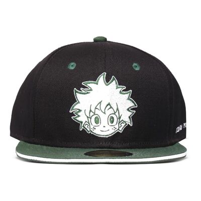 MY HERO ACADEMIA Cappellino da baseball con logo snapback, nero/verde (SB812765MHA)