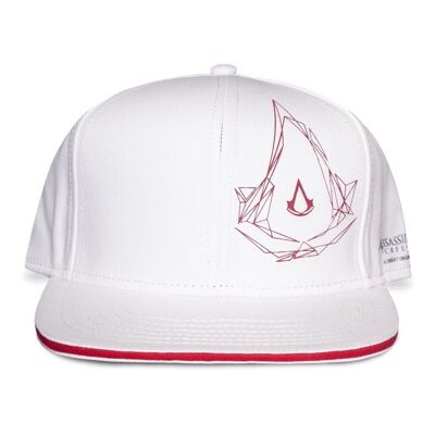 ASSASSIN'S CREED Red Crest Logo Snapback Baseball Cap, Weiß/Rot (SB880821ASC)