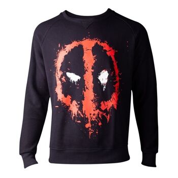 MARVEL COMICS Deadpool Dripping Mask Pull Homme Taille L Noir (SW000014DEA-L)