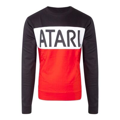ATARI Cut & Sew Sudadera, Hombre, Grande, Multicolor (SW002132ATA-L)