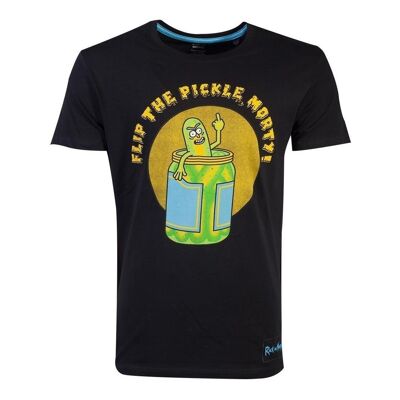 RICK E MORTY Flip the Pickle T-Shirt, Uomo, Extra Large, Nero (TS052025RMT-XL)