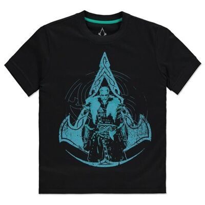 ASSASSIN'S CREED T-shirt avec logo Valhalla, femme, moyen, noir (TS200628ASC-M)