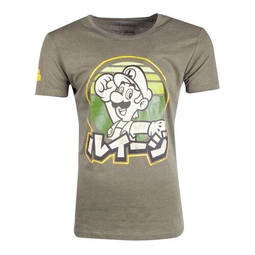 NINTENDO Super Mario Bros. Luigi T-Shirt, Male, Extra Extra Large, Green (TS206281NTN-2XL)