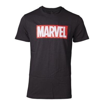 MARVEL COMICS Marvel Logo T-Shirt, Uomo, Medium, Nero (TS226424MVL-M)