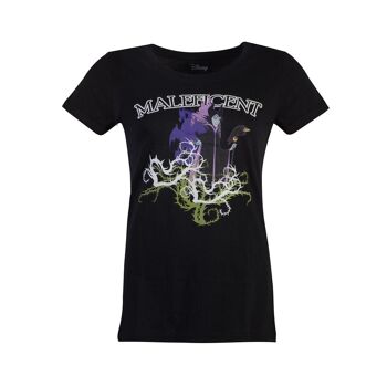 DISNEY T-shirt imprimé gel Maléfique, Femme, Petit, Noir (TS247342MMA-S) 1