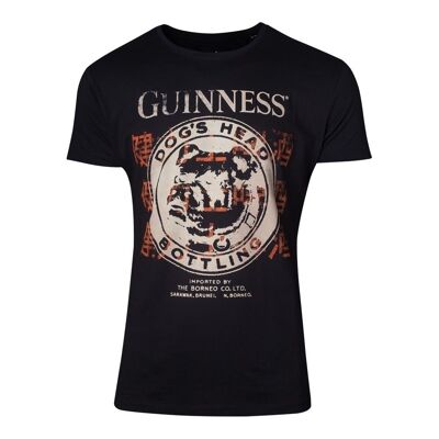 GUINNESS Dog's Head Bottling T-Shirt, Männlich, Medium, Schwarz (TS308624GNS-M)