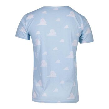 DISNEY Toy Story 4 T-shirt avec logo et nuages sur l'ensemble, homme, petit, bleu (TS318030TOY-S) 1
