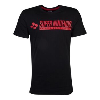 NINTENDO SNES Logo T-Shirt, Homme, Extra Extra Large, Noir (TS411506NTN-2XL) 2
