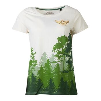 NINTENDO Legend of Zelda Hyrule Forrest Sublimation T-Shirt, Femme, Extra Large, Multicolore (TS505068ZEL-XL) 2