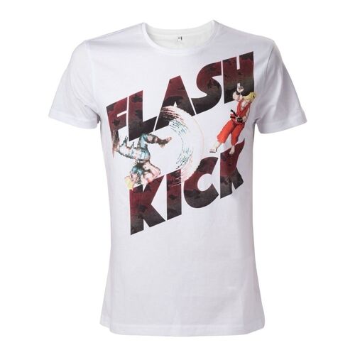CAPCOM Street Fighter IV Guile's Flash Kick T-Shirt, Male, Small, White (TS507856SFG-S)