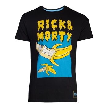 RICK AND MORTY - T-shirt fruits à suspension basse, homme, grand, noir (TS565280RMT-L) 2