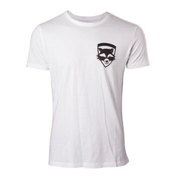 MARVEL COMICS Gardiens de la Galaxie Vol. T-shirt 2 Rocket, homme, moyen, blanc (TS571020GOG-M) 1