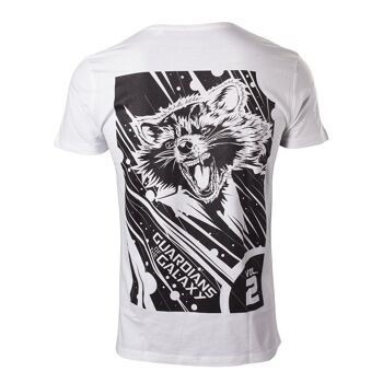 MARVEL COMICS Gardiens de la Galaxie Vol. T-shirt 2 Rocket, homme, moyen, blanc (TS571020GOG-M) 2