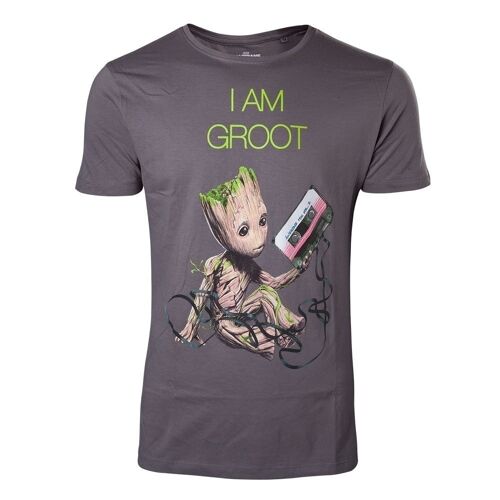 MARVEL COMICS Guardians of the Galaxy Vol. 2 I am Groot T-Shirt, Male, Extra Extra Large, Dark Grey (TS571030GOG-2XL)
