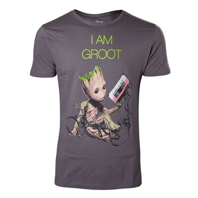 FUMETTI MARVEL Guardiani della Galassia Vol. 2 T-shirt I am Groot, uomo, extra extra large, grigio scuro (TS571030GOG-2XL)