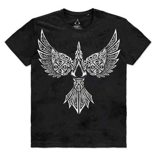 ASSASSIN'S CREED Valhalla Raven T-Shirt, Male, Large, Black (TS610717ASC-L)