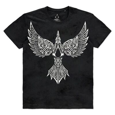 T-shirt ASSASSIN'S CREED Valhalla Raven, homme, très grand, noir (TS610717ASC-XL)
