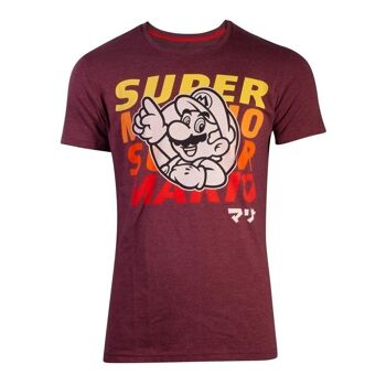NINTENDO Super Mario Bros. Space Dye Mario T-Shirt, Unisexe, Extra Extra Large, Rouge (TS722430NTN-2XL) 2