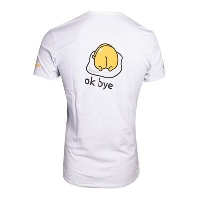 GUDETAMA OK Bye T-Shirt, Herren, Extra Large, Weiß (TS728011GTM-XL)