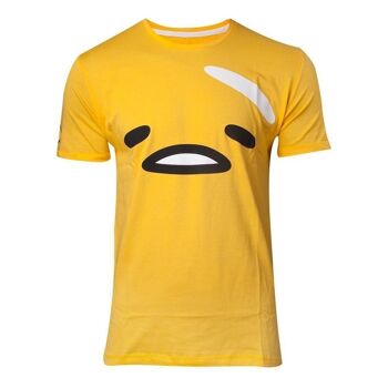T-shirt GUDETAMA The Face, homme, moyen, jaune (TS750565GTM-M) 3