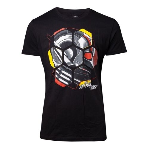 MARVEL COMICS Ant-Man and the Wasp Male Ant-Man Head T-Shirt, Male, Medium, Black (TS777205ANW-M)