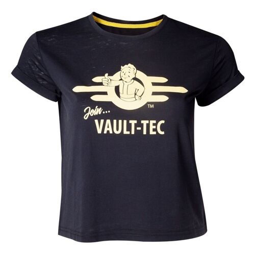 FALLOUT 76 Join Vault-tec T-Shirt, Female, Small, Black (TS827080FAL-S)