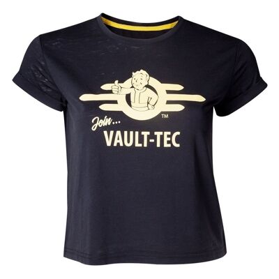 FALLOUT 76 Join Vault-tec Camiseta, Mujer, Pequeña, Negro (TS827080FAL-S)