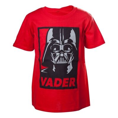STAR WARS Darth Vader Gerahmtes Closeup T-Shirt, Kinder Unisex, 86/92, Monate 18 bis 24, Rot (TSY19602STW-86/92)
